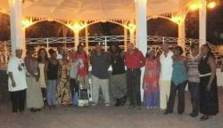 Poets and friends at Emancipation Garden.